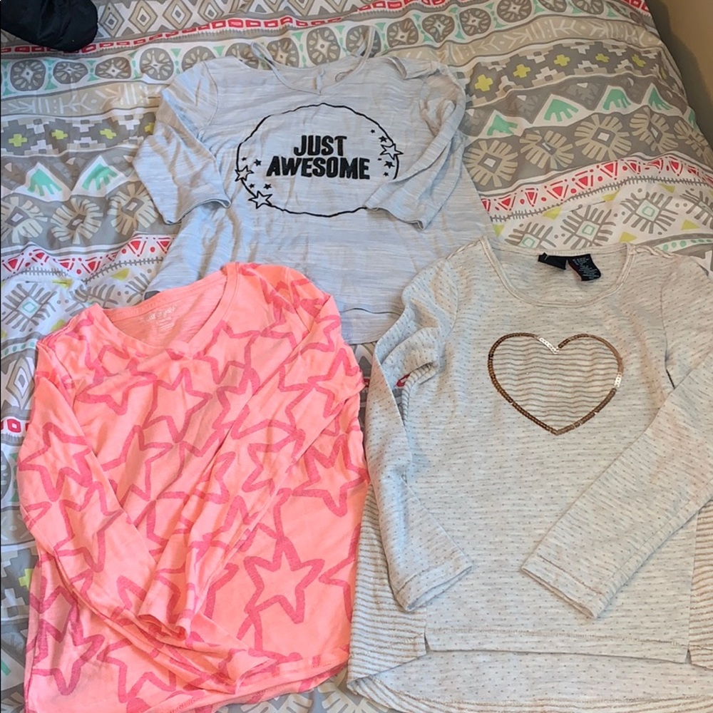Lot of 3 shirts.  Size 10-12 girls